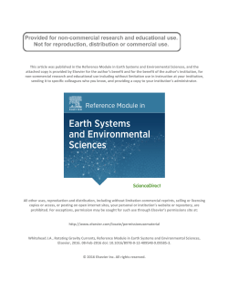 Rotating Gravity Currents - Woods Hole Oceanographic Institution