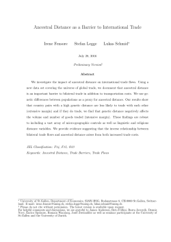 Ancestral Distance as a Barrier to International Trade