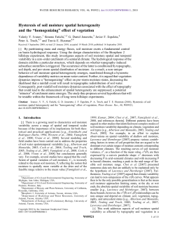 Hysteresis of soil moisture spatial heterogeneity and the