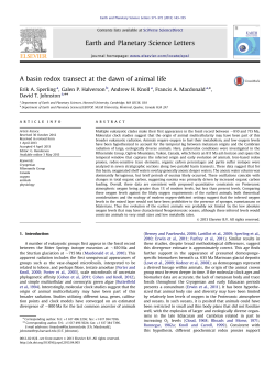 A basin redox transect at the dawn of animal life