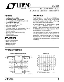 LTC1338 - 5V Low Power RS232 5-Driver/3