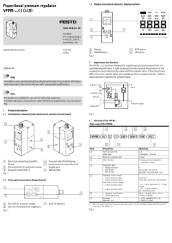 Poportional pressure regulator VPPM&minus;...C1 (LCD)
