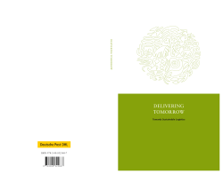 delivering tomorrow - DHL