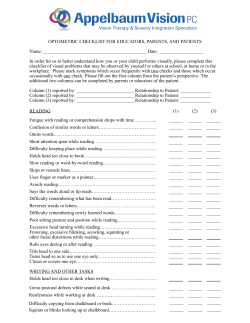 Optometric Checklist