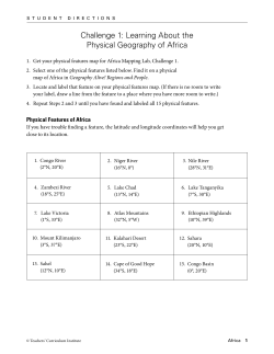 Challenge 1: Learning About the Physical Geography of Africa