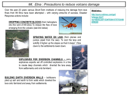 Mt. Etna : Precautions to reduce volcano damage