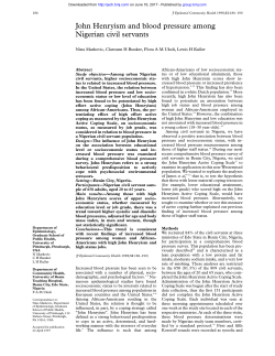 John Henryism and blood pressure among Nigerian civil servants