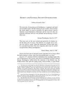 Secrecy and National Security Investigations