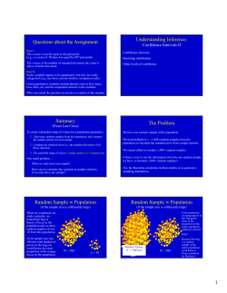 Understanding Inference – Confidence Intervals II