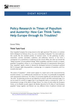 Does "Populism" Propose the Wrong Answers to the Right Questions?