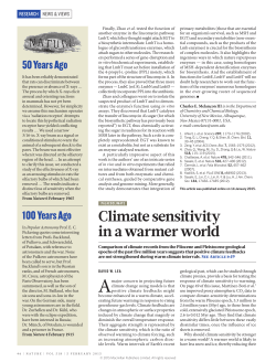 Climate sensitivity in a warmer world
