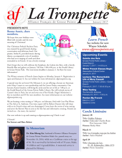 Learn French - Alliance Francaise de Grosse Pointe