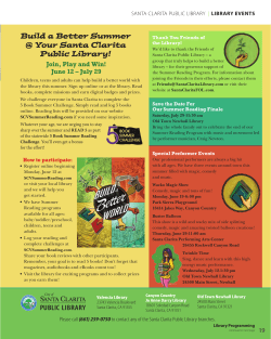 Library Events - City of Santa Clarita