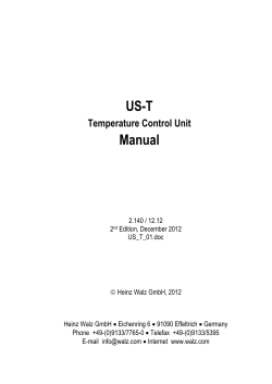 Temperature Copntrol Unit US-T - Walz