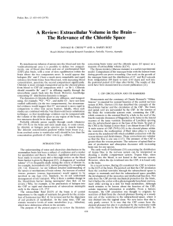 A Review: Extracellular Volume in the Brain