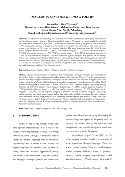 IMAGERY IN LANGSTON HUGHES`S POETRY