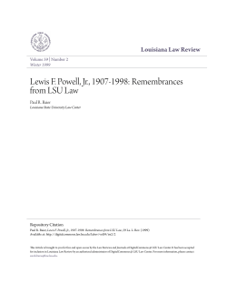 Lewis F. Powell, Jr., 1907-1998 - DigitalCommons @ LSU Law Center