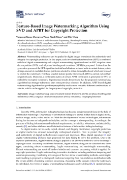 Feature-Based Image Watermarking Algorithm Using SVD and