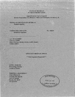 Plaintiff-Appellee`s Brief - Michigan State Appellate Defender Office