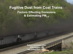 Fugitive dust from coal trains: Factors affecting emissions and