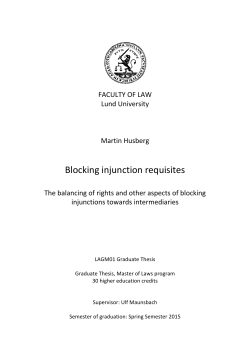 Blocking injunction requisites
