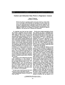 Outliers and Influential Data Points in