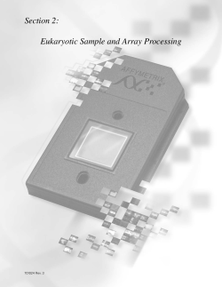 Section 2: Eukaryotic Sample and Array Processing