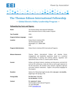 The Thomas Edison International Fellowship