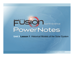 3.1 Historical Models of the Solar System