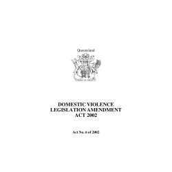 Domestic Violence Legislation Amendment Act 2002