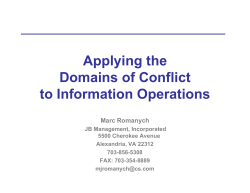 Applying the Domains of Conflict to Information Operations