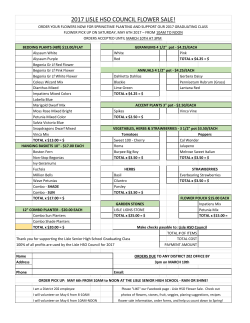 HSO Flower Sale - Lisle CUSD 202