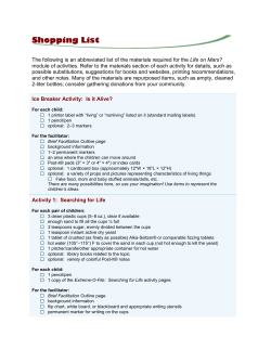 Shopping List