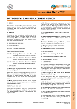 dry density: sand replacement method