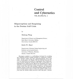 Control and Cybernetics