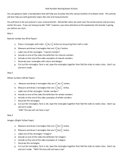 Real Number Nesting Boxes Activity You are going to make a