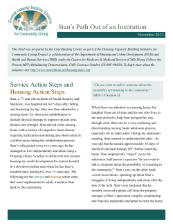 Stan`s Story  - New Editions Consulting, Inc.