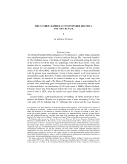 The Painted Chamber at Westminster, Edward I, and the Crusade