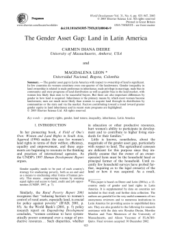 The Gender Asset Gap: Land in Latin America