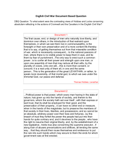 English Civil War Document Based Question