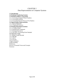 CHAPTER 2 Data Representation in Computer Systems