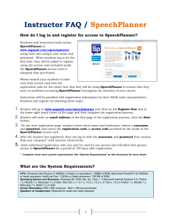 Instructor FAQ / SpeechPlanner