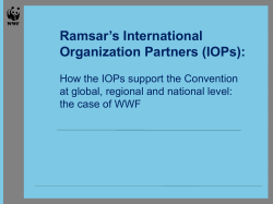Ramsar`s International Organization Partners (IOPs):