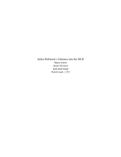 Jackie Robinson`s Entrance into the MLB
