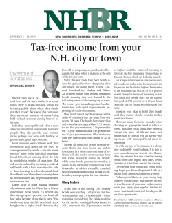 Tax-free income from your NH city or town