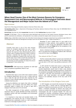 Minor Head Trauma: One of the Most Common Reasons