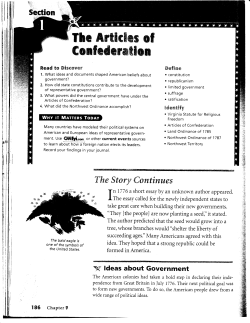 CTF p. 186-191 The Articles of Confederation