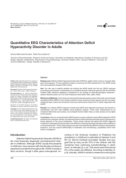 Quantitative EEG Characteristics of Attention Deficit Hyperactivity