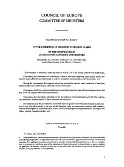 European rules on community sanctions and