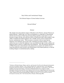 Party Politics and Constitutional Change